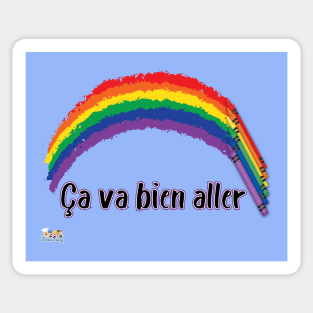 T shirt arc en store ciel ca va bien aller